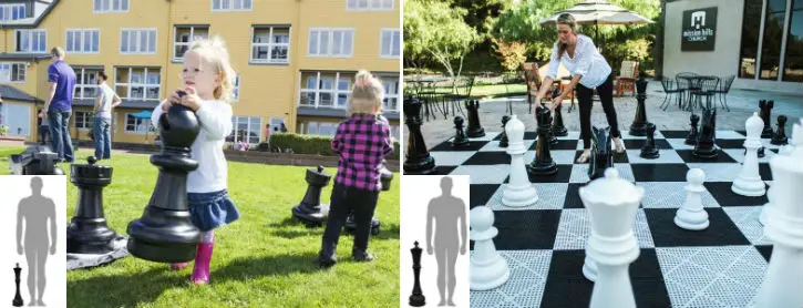 25 Inches and 37 Inches Yard Chess Sets
