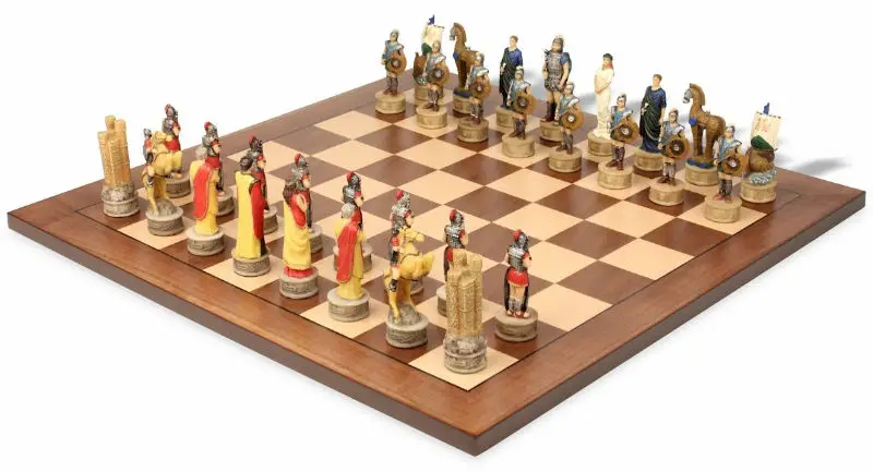 Battle of Troy Theme Chess Set Package