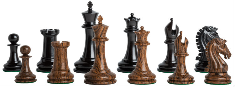 4 inch Black & Cream Medieval Themed Plastic Chess Pieces 