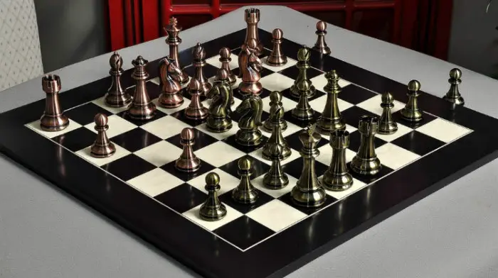 Chess pieces Only English Civil War Chess Set Caviller's Verses Round Heads Chess set Antique Metallic Effect