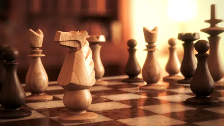 Chess Pieces On a Chess Board