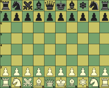 Capablanca chess variation setup