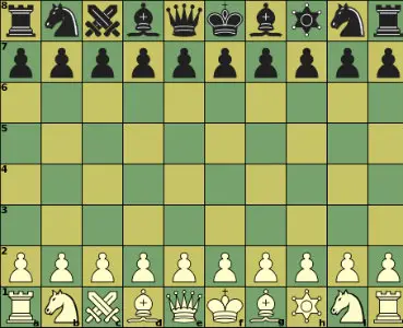 Capablanca chess variation setup
