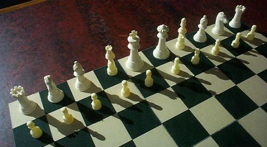 Capablanca Chess - The Archbishop on the queen side & The Chancellor on the king side