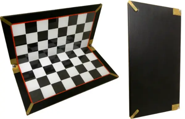 Tournament Chess Board Rollable Portable Foldable Faux Leather Chessboard Cover 