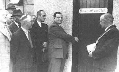The opening of the hut of the Downend chess club in June 1950