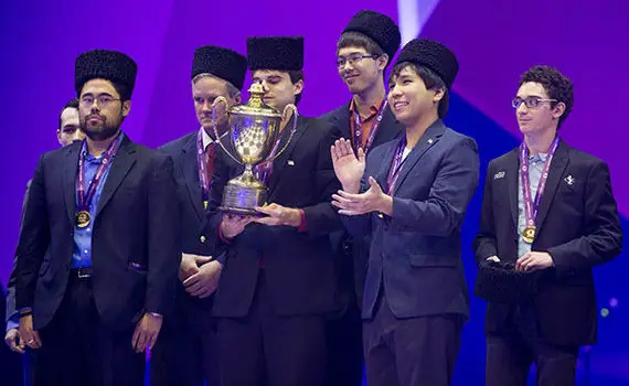 Caruana, Nakamura and So in the 2016's Chess Olympiad where they brought home gold