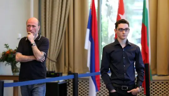 Fabiano Caruana and Vladimir Chuchelov