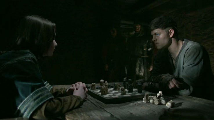 A Hnefatafl game between Ivar The Boneless and Alfred The Great, featured on the TV Series "Vikings" show