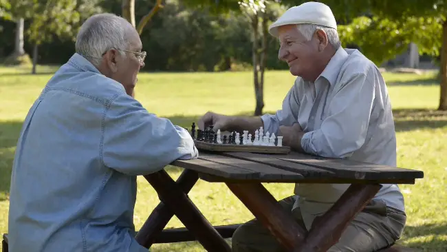 2 Seniors Playing Chess