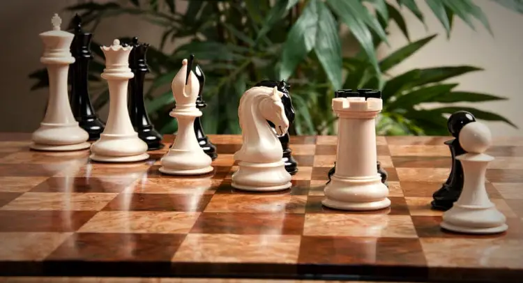 Ivory//Black *NEW* 4/" Staunton Luxury Extra Large Chess Pieces Set