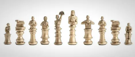 “Approach the Bench” Legal Chess Set Pieces