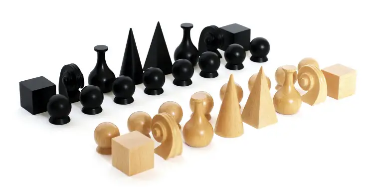 these chess pieces are