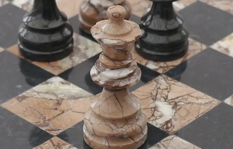Mexico Marble Pawn White With Swirl Chess Piece Vintage Hand Carved 
