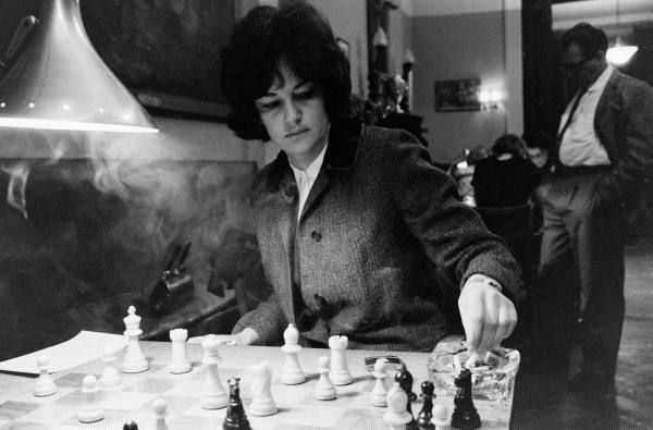 Lisa Lane playing in the Marshall Chess Club