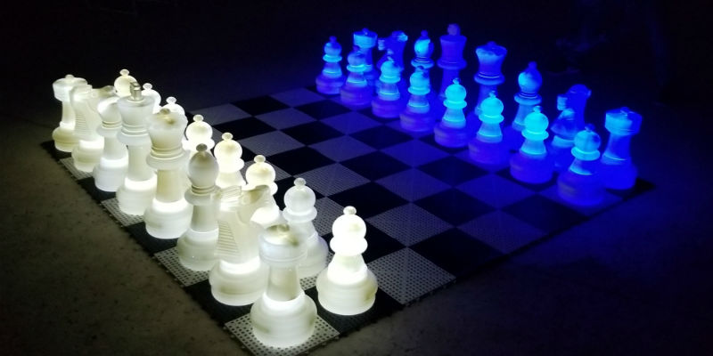 MegaChess 25 Inch Plastic Light-up LED Giant Chess Set