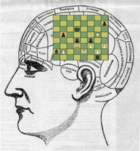 Chess Set Over A Man's Head