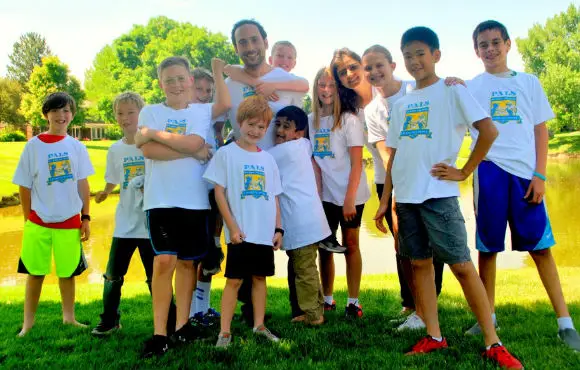 Lior Lapid with PALS Chess Academy Students