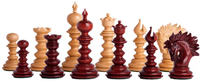 The Savano Series Artisan Wood Chess Pieces - 4.4" king
