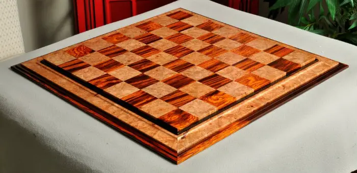 WALNUT BURL Signature Contemporary Chess Board MAPLE BURL 2.5" Squares