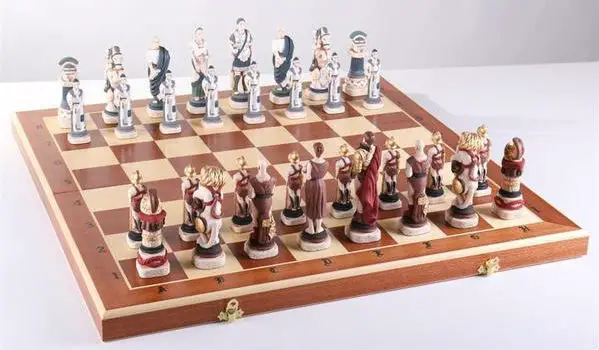 Details about   Chess Set Wooden Board Game Theme Greece Roman War Resin Chess Pieces Set Luxury 