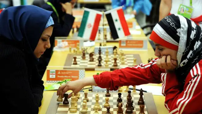 Women Chess Players Wearing Hijab