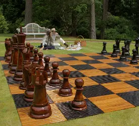 MegaChess Teak Giant Chess Set