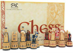 The Canterbury Cathedral chess set – SAC hand-decorated
