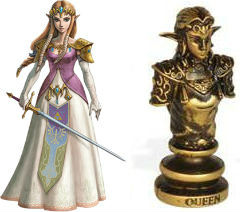 The Legend of Zelda Chess Set - Queen Chess Piece - Zelda